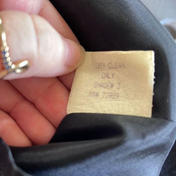 Monkey Wear vintage VTG tweed blazer suit coat jacket crochet flower black - Picture 10 of 12